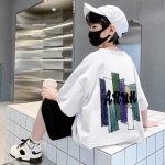 【90-170cm】半袖 Tシャツ 男の子 4色展開 心地よい アルファベット 配色 - 画像 (3)