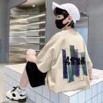 【90-170cm】半袖 Tシャツ 男の子 4色展開 心地よい アルファベット 配色 - 画像 (4)