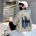 【90-170cm】半袖 Tシャツ 男の子 4色展開 心地よい アルファベット 配色 - 画像 (5)