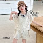 【120-170cm】セットアップ 女の子 レース 透かし編み - 画像 (5)