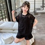【120-170cm】セットアップ 女の子 レース 透かし編み - 画像 (6)