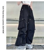 【120-170cm】半袖 サイドライン Tシャツ/カーゴパンツ 女の子 プリント ヒップホップ ダンス - 画像 (11)