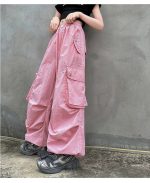 【120-170cm】半袖 サイドライン Tシャツ/カーゴパンツ 女の子 プリント ヒップホップ ダンス - 画像 (19)