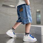 【110-170cm】5分丈パンツ 男の子 カジュアル デニム - 画像 (7)
