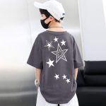 【90-160cm】半袖Tシャツ 男の子 オシャレ 星柄 前後プリント - 画像 (12)