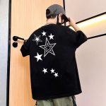 【90-160cm】半袖Tシャツ 男の子 オシャレ 星柄 前後プリント - 画像 (16)