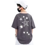 【90-160cm】半袖Tシャツ 男の子 オシャレ 星柄 前後プリント - 画像 (7)