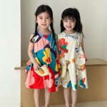 【80-150cm】ワンピース 女の子 プリント ノースリーブ カジュアル - 画像 (3)