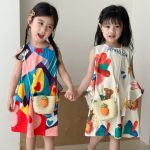 【80-150cm】ワンピース 女の子 プリント ノースリーブ カジュアル - 画像 (6)