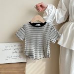 【90-140cm】半袖Tシャツ 女の子 5色選べる ボーダー - 画像 (6)