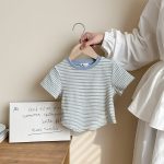 【90-140cm】半袖Tシャツ 女の子 5色選べる ボーダー - 画像 (8)