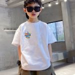 【90-160cm】半袖 Tシャツ 男の子 三色選べ 合わせやすい 前後プリント - 画像 (4)