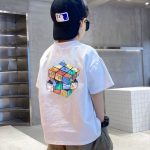 【90-160cm】半袖 Tシャツ 男の子 三色選べ 合わせやすい 前後プリント - 画像 (7)