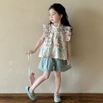 【90-140cm】トップス 女の子 レトロ スウィート 韓国系 - 画像 (4)