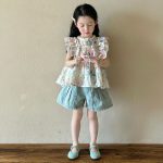 【90-140cm】トップス 女の子 レトロ スウィート 韓国系 - 画像 (6)