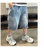 【110-160cm】ショートパンツ 男の子 デニム アップリケ ポケット付き - 画像 (7)