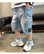 【110-160cm】ショートパンツ 男の子 デニム アップリケ ポケット付き - 画像 (10)