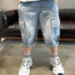 【110-160cm】ショートパンツ 男の子 デニム アップリケ ポケット付き - 画像 (5)