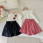 【90-140cm】セットアップ 女の子 透かし編み 無地 キュート - 画像 (4)