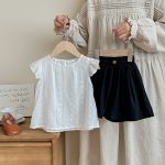【90-140cm】セットアップ 女の子 透かし編み 無地 キュート - 画像 (6)