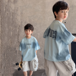 【90-160cm】半袖 Tシャツ 男の子 韓国系 カジュアル 絞り染め アルファベット
