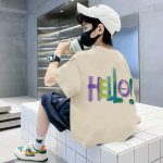 【90-160cm】半袖 トップス 男の子 3色選べる プリント アルファベット カジュアル - 画像 (5)