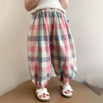 【90-140cm】パンツ 女の子 チェック柄 カジュアル 配色 - 画像 (3)
