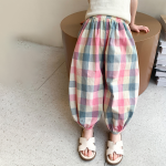 【90-140cm】パンツ 女の子 チェック柄 カジュアル 配色 - 画像 (4)