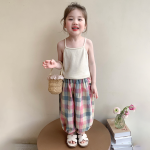 【90-140cm】パンツ 女の子 チェック柄 カジュアル 配色 - 画像 (6)