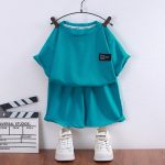 【90-160cm】セットアップ 男女兼用 全4色 無地 半袖 Tシャツ✛ショートパンツ - 画像 (6)