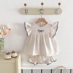 【66-100cm】セットアップ ベビー キュート リボン - 画像 (5)