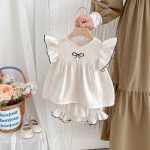 【66-100cm】セットアップ ベビー キュート リボン - 画像 (6)