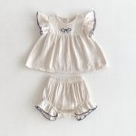 【66-100cm】セットアップ ベビー キュート リボン - 画像 (4)