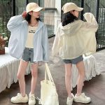 【110-170cm】アウター 女の子 シンプル レース 切り替え - 画像 (3)