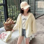 【110-170cm】アウター 女の子 シンプル レース 切り替え - 画像 (5)