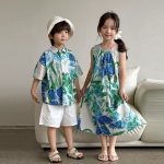 【80-150cm】セットアップorワンピース キッズ服 清新 カジュアル