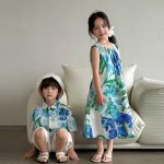【80-150cm】セットアップorワンピース キッズ服 清新 カジュアル - 画像 (4)