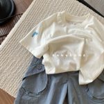 【80-140cm】半袖Tシャツ キッズ服 カジュアル アルファベット - 画像 (3)