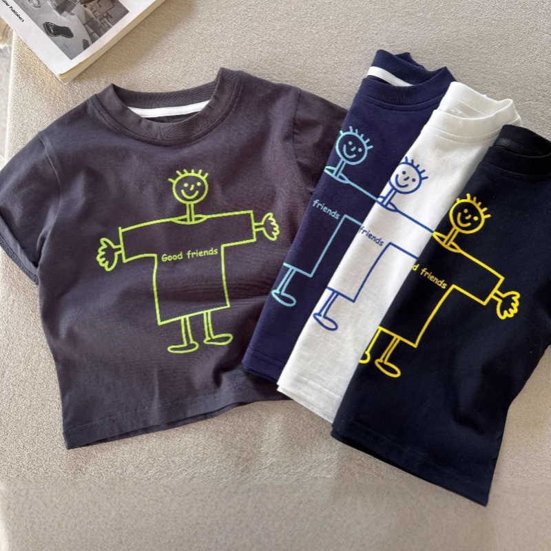 681038d914bca190795556.jpg 【90-150cm】半袖Tシャツ 男の子 カジュアル カートゥーン - 画像 (1)