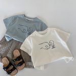 【90-160cm】半袖トップス キッズ服 プリント カジュアル - 画像 (3)