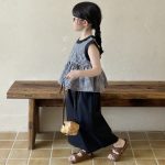 【90-140cm】セットアップ 女の子 森ガール チェック柄 - 画像 (3)