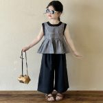 【90-140cm】セットアップ 女の子 森ガール チェック柄 - 画像 (5)
