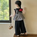 【90-140cm】セットアップ 女の子 森ガール チェック柄 - 画像 (7)