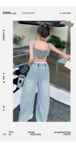 【120-170cm】 セットアップ 女の子 無地 デニム - 画像 (18)