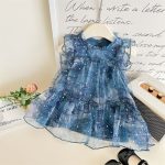 【90-140cm】ワンピース 女の子 スウィート メッシュ ノースリーブ - 画像 (3)