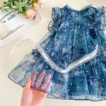【90-140cm】ワンピース 女の子 スウィート メッシュ ノースリーブ - 画像 (4)