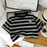 【80-150cm】半袖 Tシャツ 男の子 シンプル 定番 カジュアル 配色 ボーダー - 画像 (3)