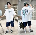 【90-160cm】半袖 トップス Tシャツ 男の子 プリント かっこいい 3色展開 - 画像 (11)