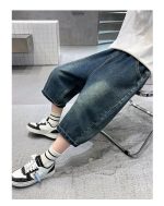 【110-160cm】デニム ショートパンツ 男の子 アルファベット カートゥーン プリント - 画像 (11)