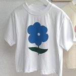 【90-160cm】半袖Ｔシャツ 女の子 スウィート 花柄 プリント - 画像 (4)